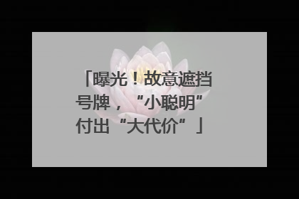曝光！故意遮挡号牌，“小聪明”付出“大代价”