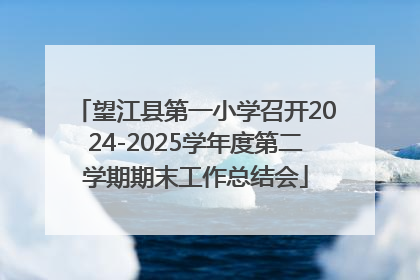望江县第一小学召开2024-2025学年度第二学期期末工作总结会