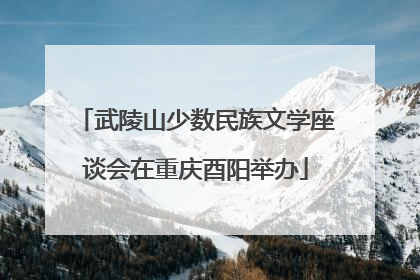 武陵山少数民族文学座谈会在重庆酉阳举办