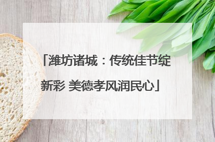 潍坊诸城：传统佳节绽新彩 美德孝风润民心