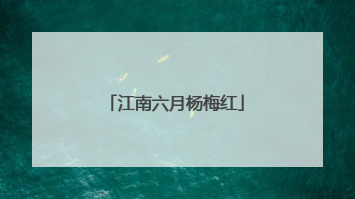 江南六月杨梅红
