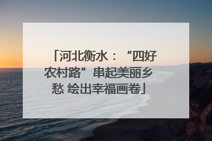 河北衡水：“四好农村路”串起美丽乡愁 绘出幸福画卷