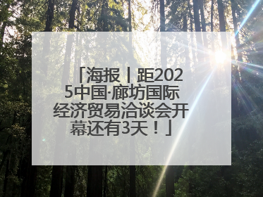 海报丨距2025中国·廊坊国际经济贸易洽谈会开幕还有3天！