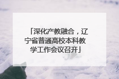 深化产教融合，辽宁省普通高校本科教学工作会议召开