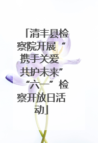 清丰县检察院开展“携手关爱 共护未来”“六一”检察开放日活动