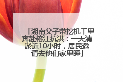 湖南父子带挖机千里奔赴榕江抗洪：一天清淤近10小时，居民邀请去他们家里睡