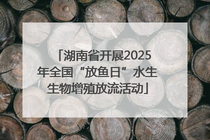 湖南省开展2025年全国“放鱼日”水生生物增殖放流活动