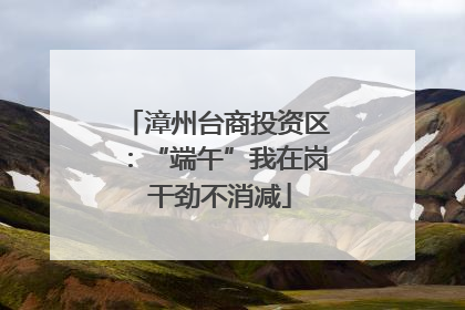 漳州台商投资区:“端午”我在岗 干劲不消减