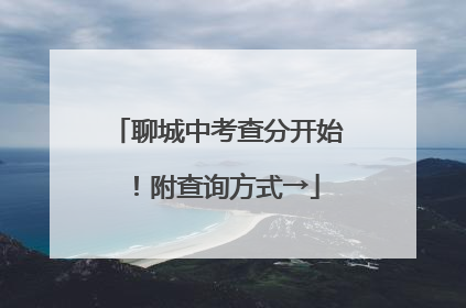聊城中考查分开始！附查询方式→