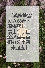 英媒披露贝克汉姆下周将获封“爵士”，白金汉宫与首相办公室暂未回应