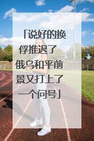 说好的换俘推迟了 俄乌和平前景又打上了一个问号