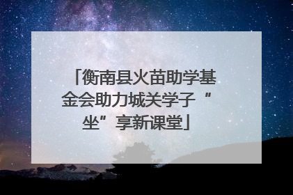 衡南县火苗助学基金会助力城关学子“坐”享新课堂