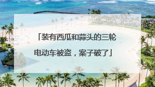 装有西瓜和蒜头的三轮电动车被盗，案子破了