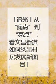 追光丨从“痛点”到“亮点”：看文昌街道如何绣出村居发展新图景