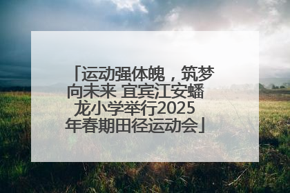 运动强体魄，筑梦向未来 宜宾江安蟠龙小学举行2025年春期田径运动会