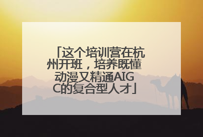 这个培训营在杭州开班，培养既懂动漫又精通AIGC的复合型人才