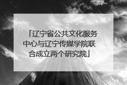 辽宁省公共文化服务中心与辽宁传媒学院联合成立两个研究院
