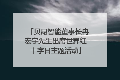 贝昂智能董事长冉宏宇先生出席世界红十字日主题活动