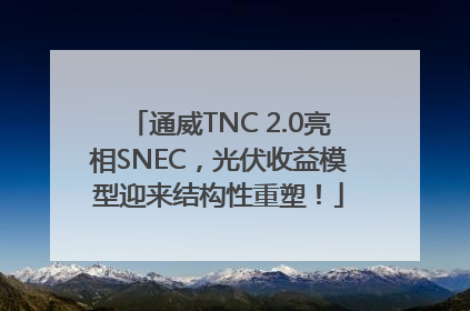 通威TNC 2.0亮相SNEC，光伏收益模型迎来结构性重塑！