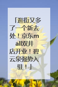 逛街又多了一个新去处！京东mall双井店开业！碧云泉强势入驻！