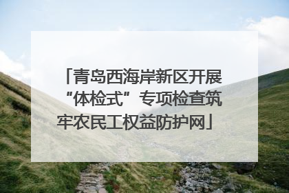 青岛西海岸新区开展“体检式”专项检查筑牢农民工权益防护网