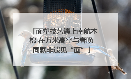 面塑技艺遇上南航木棉 在万米高空与春晚同款非遗见“面”