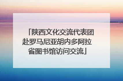 陕西文化交流代表团赴罗马尼亚胡内多阿拉省图书馆访问交流