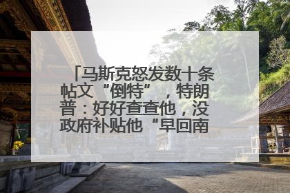 马斯克怒发数十条帖文“倒特”，特朗普：好好查查他，没政府补贴他“早回南非老家”了