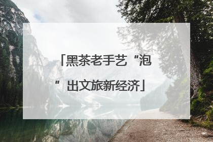 黑茶老手艺“泡”出文旅新经济