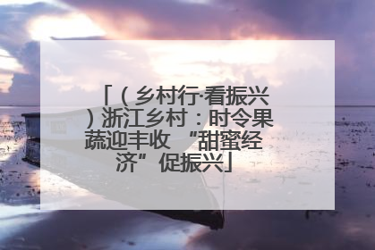 （乡村行·看振兴）浙江乡村：时令果蔬迎丰收 “甜蜜经济”促振兴