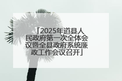 2025年道县人民政府第一次全体会议暨全县政府系统廉政工作会议召开