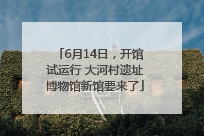 6月14日，开馆试运行 大河村遗址博物馆新馆要来了