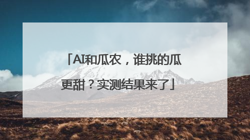 AI和瓜农，谁挑的瓜更甜？实测结果来了